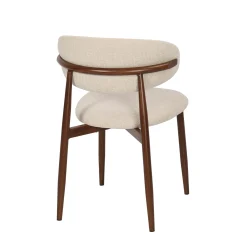 Silla de comedor efecto madera beige Martina 54x52x76cm Clau&Chloe