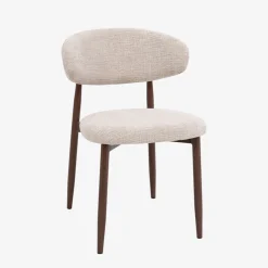 Silla de comedor efecto madera marfil Martina 54x52x76cm Clau&Chloe