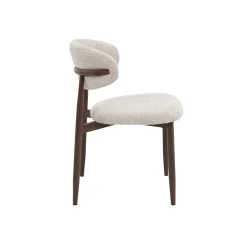 Silla de comedor efecto madera marfil Martina 54x52x76cm Clau&Chloe