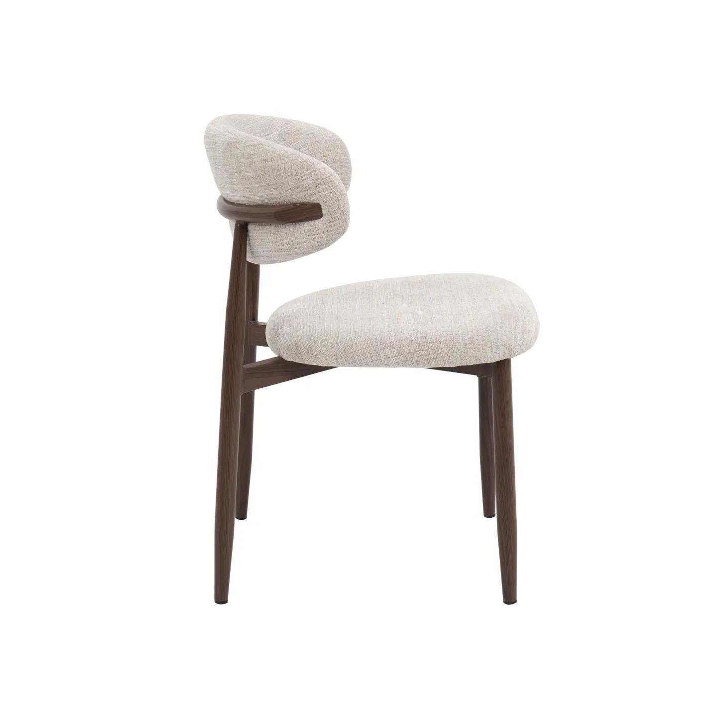 Silla de comedor efecto madera marfil Martina 54x52x76cm Clau&Chloe