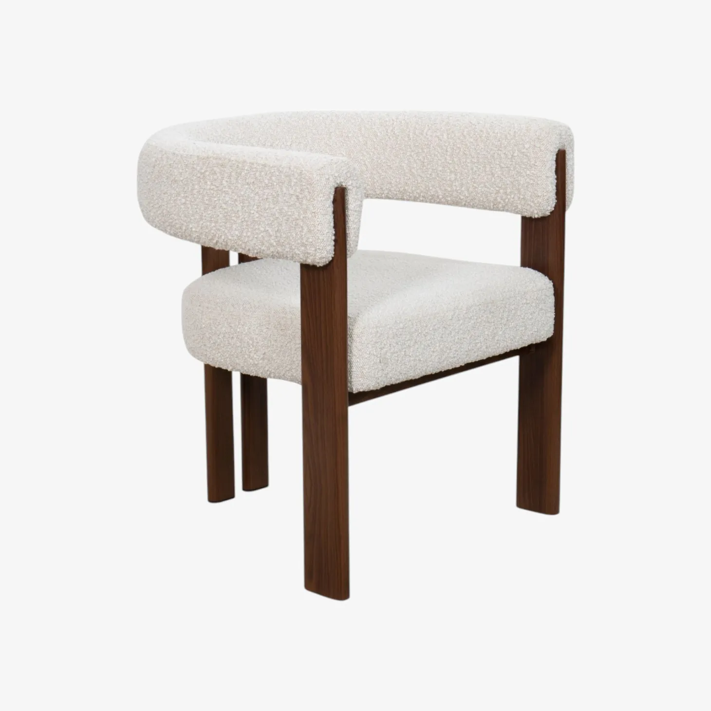 Silla de comedor efecto madera crema Velia 60x70x97cm Clau&Chloe
