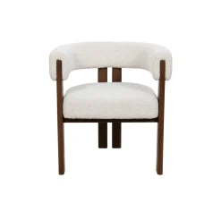 Silla de comedor efecto madera crema Velia 60x70x97cm Clau&Chloe