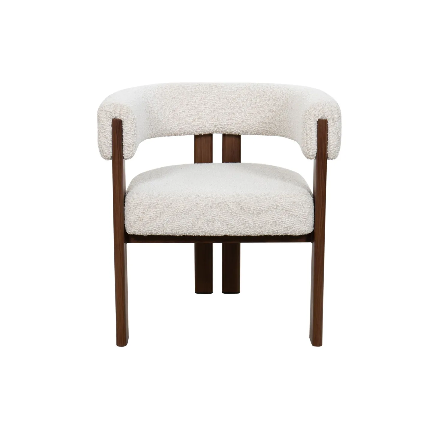 Silla de comedor efecto madera crema Velia 60x70x97cm Clau&Chloe