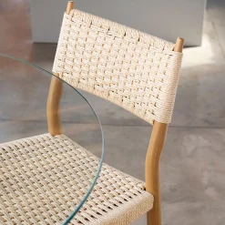 Silla de comedor efecto madera beige Vilma 56x50x82cm Clau&Chloe
