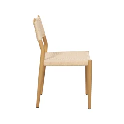 Silla de comedor efecto madera beige Vilma 56x50x82cm Clau&Chloe