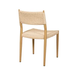 Silla de comedor efecto madera beige Vilma 56x50x82cm Clau&Chloe