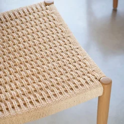 Silla de comedor efecto madera beige Vilma 56x50x82cm Clau&Chloe