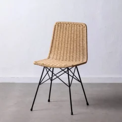 Silla de interior y exterior de ratán sintético 45x41x83cm