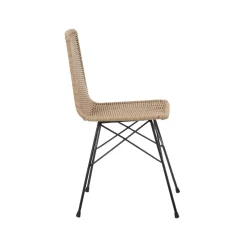 Silla de interior y exterior de ratán sintético 45x41x83cm