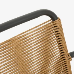Silla de jardín de ratán sintético y aluminio Anse 55x60x79cm