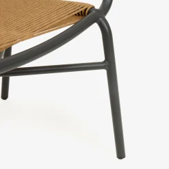 Silla de jardín de ratán sintético y aluminio Anse 55x60x79cm
