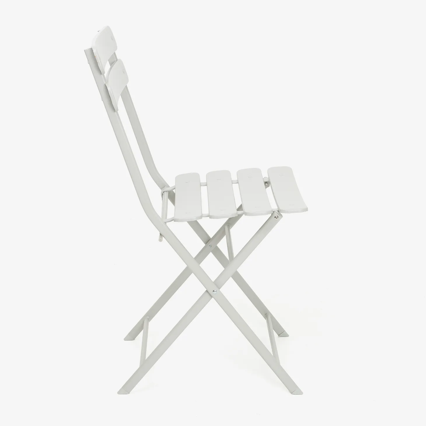 Silla de jardín plegable de metal gris Bistro 40x38x90cm