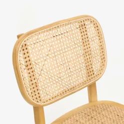 Silla de madera de olmo clara Cibran 45x41x83cm Clau&Chloe
