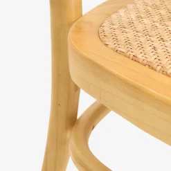 Silla de madera de olmo clara Cibran 45x41x83cm Clau&Chloe