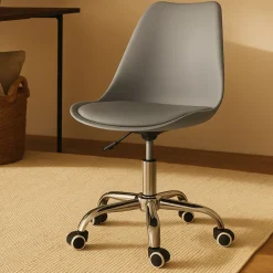 Silla de oficina con ruedas gris Tulip 48x55x45cm