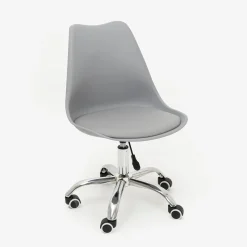 Silla de oficina con ruedas gris Tulip 48x55x45cm