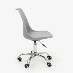 Silla de oficina con ruedas gris Tulip 48x55x45cm