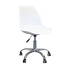 Silla de oficina con ruedas blanca Tulip 48x55x82cm