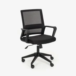 Silla de oficina negra ajustable 92/100cm
