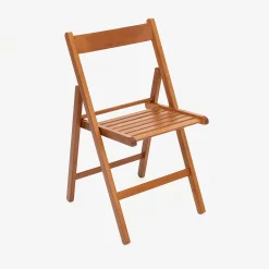 Silla plegable de madera de haya oscura Gema 43x48x79cm