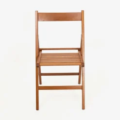 Silla plegable de madera de haya oscura Gema 43x48x79cm