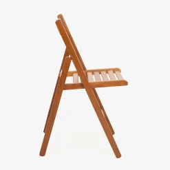 Silla plegable de madera de haya oscura Gema 43x48x79cm