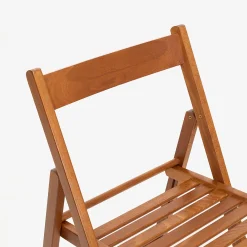 Silla plegable de madera de haya oscura Gema 43x48x79cm