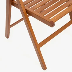 Silla plegable de madera de haya oscura Gema 43x48x79cm