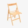 Silla plegable de madera de haya natural Gema 43x48x79cm