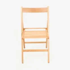 Silla plegable de madera de haya natural Gema 43x48x79cm