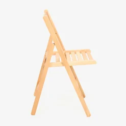 Silla plegable de madera de haya natural Gema 43x48x79cm