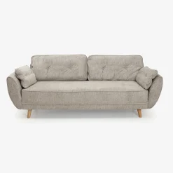 Sofá cama de 3 plazas gris claro Fules 212x85x85cm