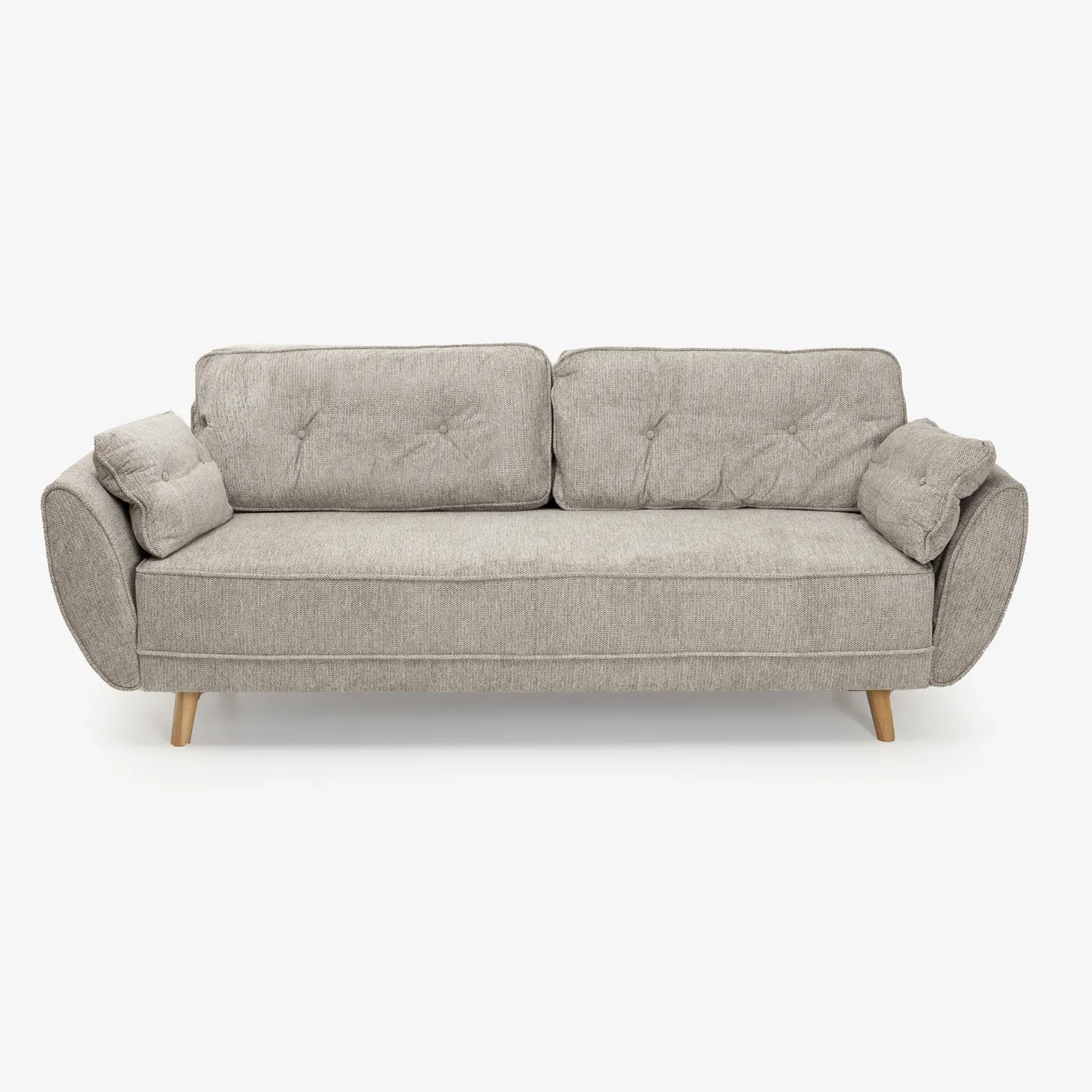 Sofá cama de 3 plazas gris claro Fules 212x85x85cm