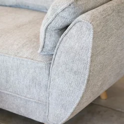 Sofá cama de 3 plazas gris claro Fules 212x85x85cm