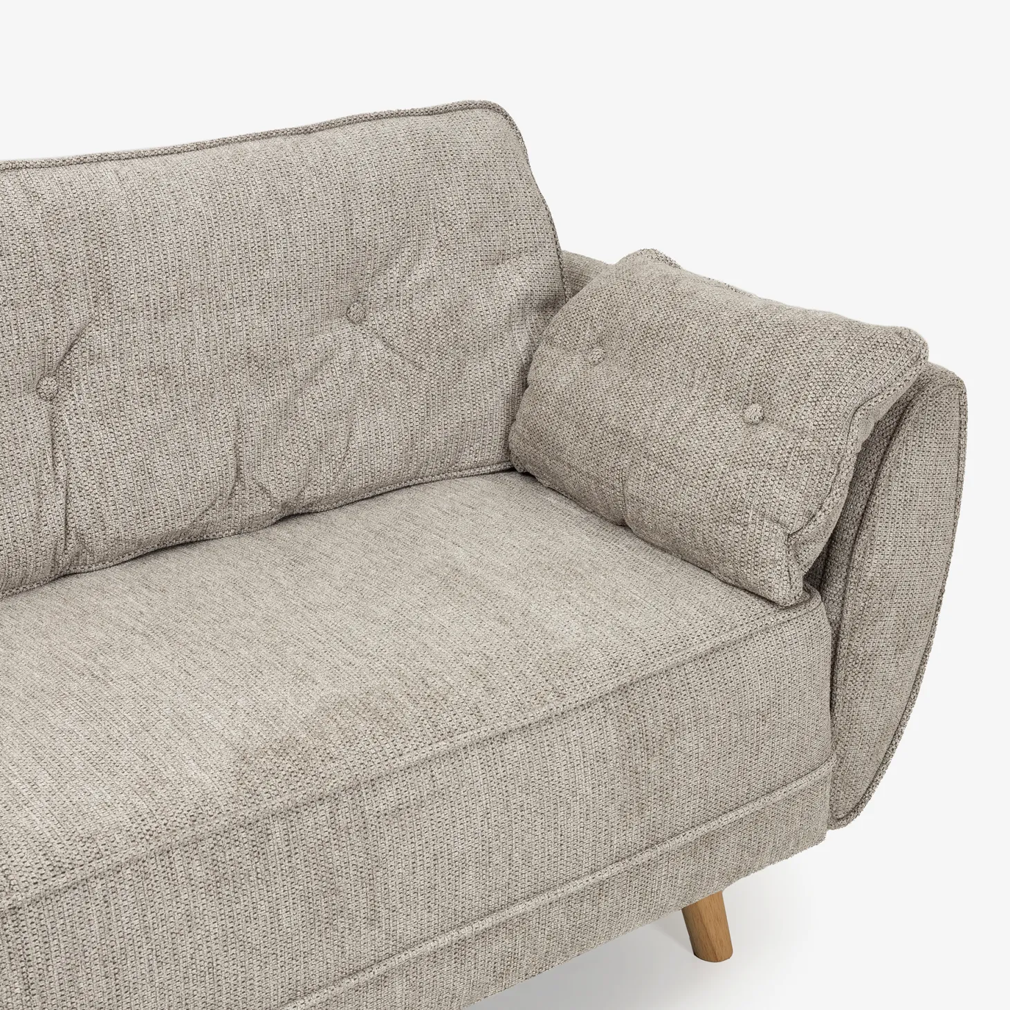 Sofá cama de 3 plazas gris claro Fules 212x85x85cm