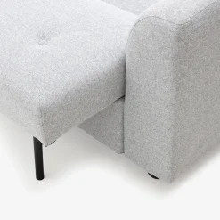Sofá cama de 3 plazas gris Barita 216x85x85cm