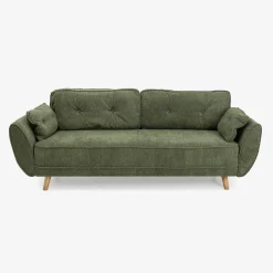 Sofá cama de 3 plazas verde Fules 212x85x85cm