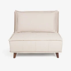 Sofá cama individual crema 104x92x84cm