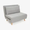 Sofá cama individual gris claro Theo 102x91x82cm