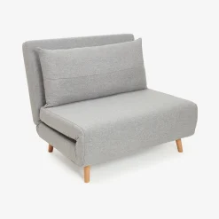 Sofá cama individual gris claro Theo 102x91x82cm