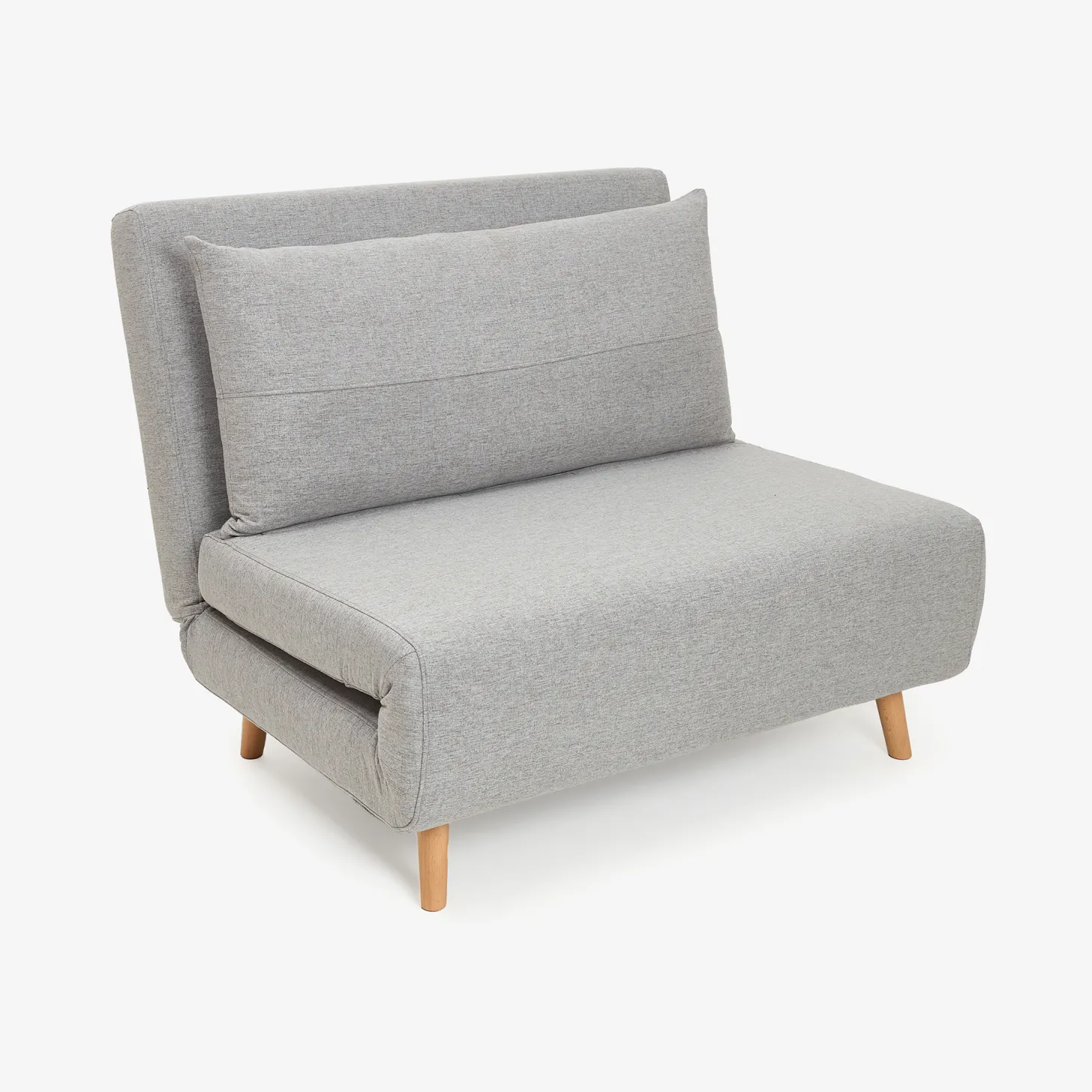 Sofá cama individual gris claro Theo 102x91x82cm