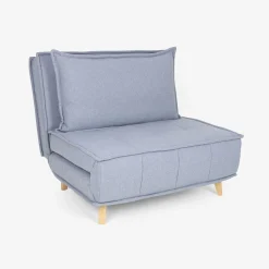 Sofá cama individual gris claro Gael 104x92x84cm
