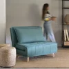Sofá cama individual verde Luca 104x92x84cm