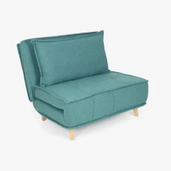 Sofá cama individual verde Luca 104x92x84cm