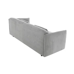Sofá de 3 plazas de chenilla gris Ezra 216x88x70cm