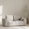 Sofá de 2 plazas de chenilla beige Hank 196x100x87 Clau&Chloe