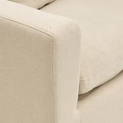 Sofá de 3 plazas de lino beige Aiden 220x110x80 Clau&Chloe