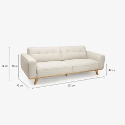 Sofá de 3 plazas Supero 227x95x78cm