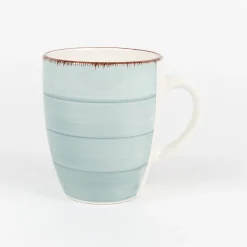 Taza azul de gres Vita 35cl