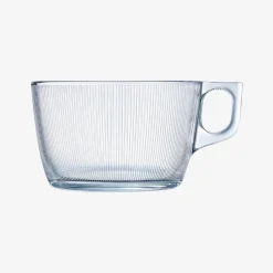 Taza jumbo de vidrio transparente Stria 50c